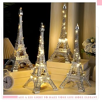 Amazon.co.jp: Therwen 6個 15インチ エッフェル塔 像 装飾 合金